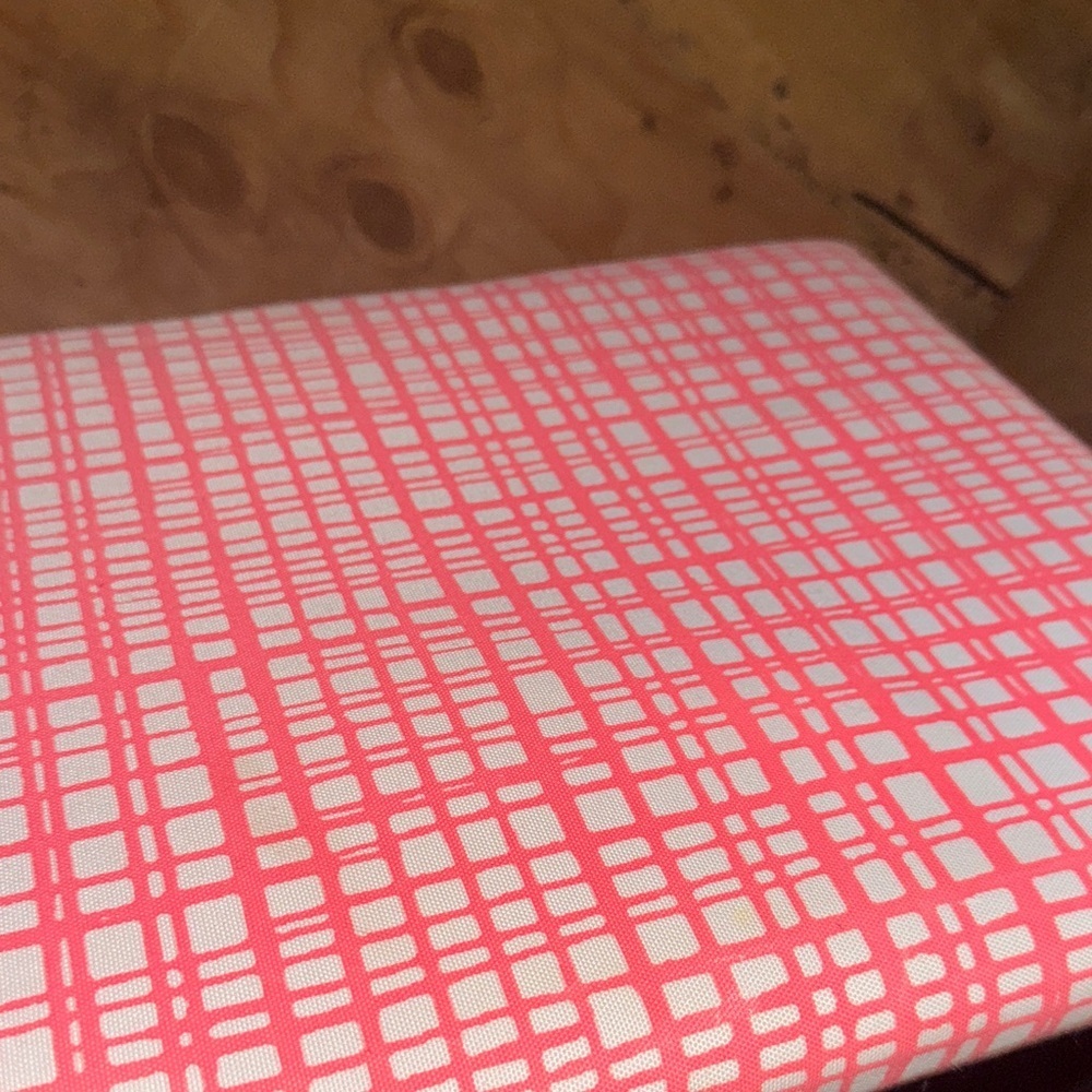 Pink and White Storage Ottoman - Picture 10 of 11